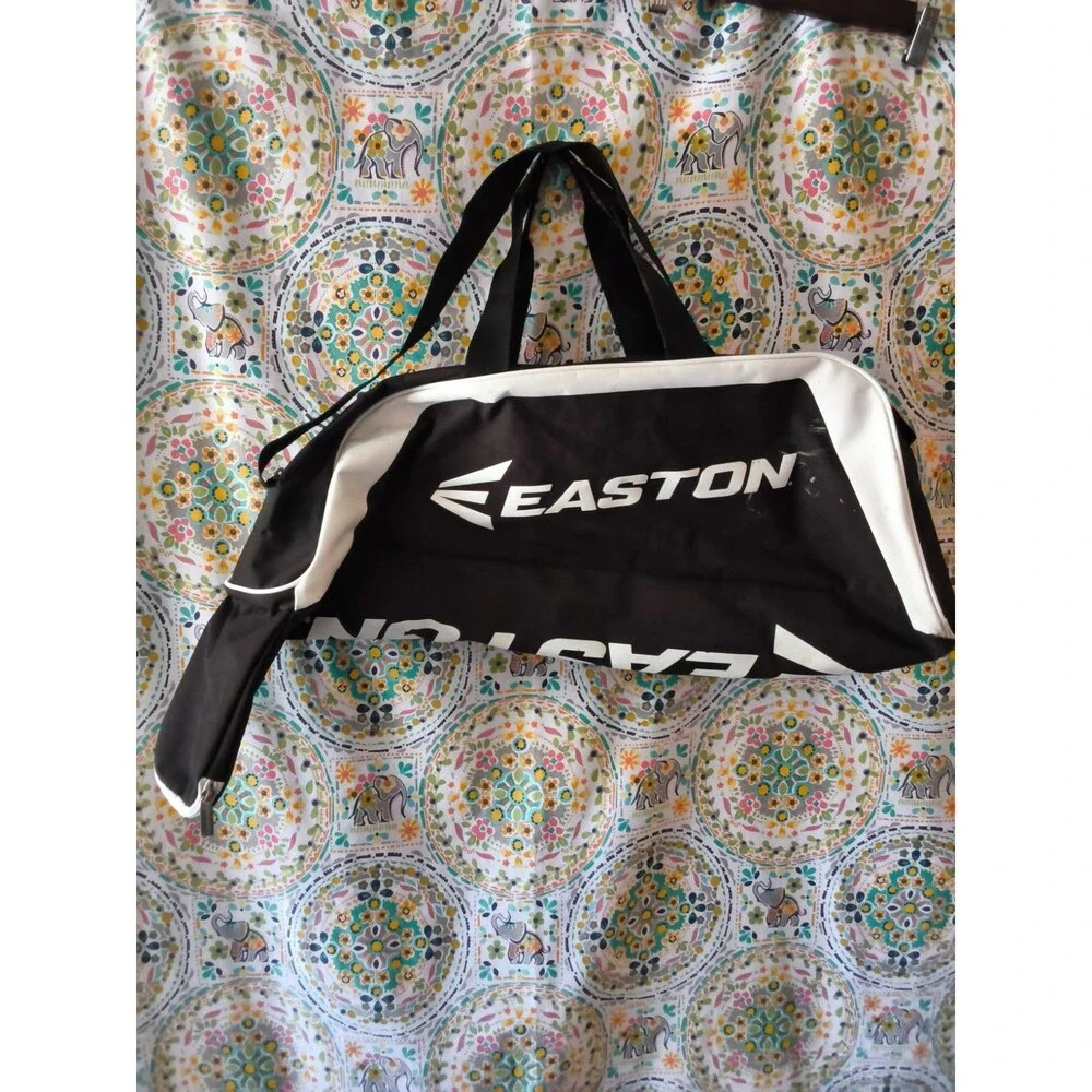 Easton E100T Tote Baseball Softball Bat Bag Black White Used Good Condition